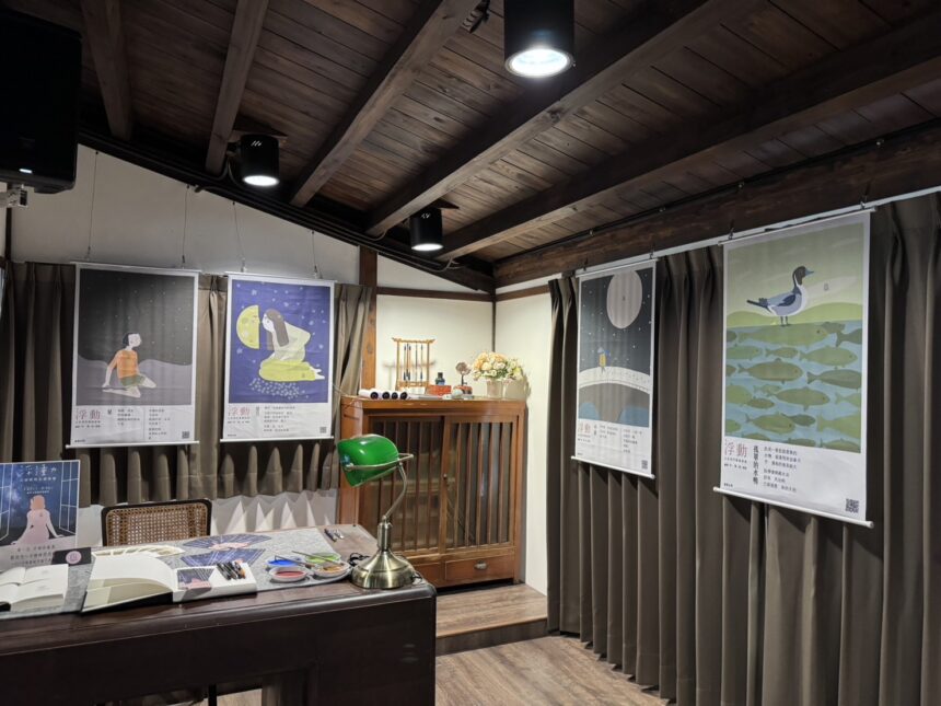 臺中文學館浮動 公佮孫的臺語詩畫展  祖孫情深共寫親情詩畫篇章